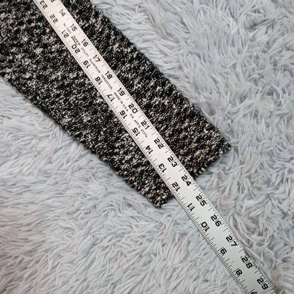 Charlie Paige Womens Sweater Cardigan Black L Open Front Fringe Metallic Evening - Picture 9 of 11